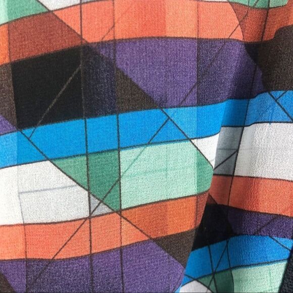 RACHEL ROY | Geometric Zip Front Multicolor Shift Dress Women’s Size 4 - Picture 8 of 9